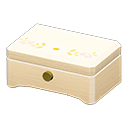 Animal Crossing Items Wooden music box White flower Lid design White wood