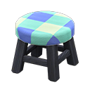 Animal Crossing Items Wooden Stool Black / Blue