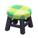 Animal Crossing Items Wooden Stool Black / Green