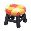 Animal Crossing Items Wooden Stool Black / Orange