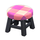 Animal Crossing Items Wooden Stool Black / Pink