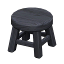 Animal Crossing Items Wooden Stool Black