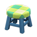 Animal Crossing Items Wooden Stool Blue / Green