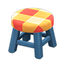 Animal Crossing Items Wooden Stool Blue / Orange