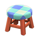 Animal Crossing Items Wooden Stool Cherry wood / Blue