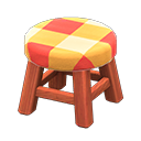 Animal Crossing Items Wooden Stool Cherry wood / Orange