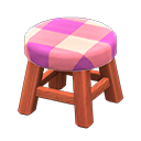 Animal Crossing Items Wooden Stool Cherry wood / Pink