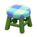 Animal Crossing Items Wooden Stool Green / Blue