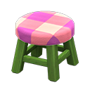 Animal Crossing Items Wooden Stool Green / Pink