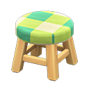 Animal Crossing Items Wooden Stool Light wood / Green