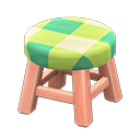 Animal Crossing Items Wooden Stool Pink wood / Green