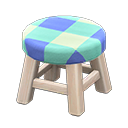 Animal Crossing Items Wooden Stool White wood / Blue