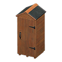 Animal Crossing Items Wooden storage shed Dark brown