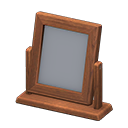 Animal Crossing Items Wooden Table Mirror Dark wood