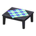 Animal Crossing Items Wooden Table Black / Blue