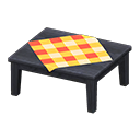 Animal Crossing Items Wooden Table Black / Orange