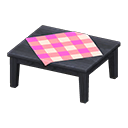 Animal Crossing Items Wooden Table Black / Pink