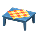 Animal Crossing Items Wooden Table Blue / Orange