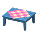 Animal Crossing Items Wooden Table Blue / Pink