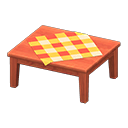 Animal Crossing Items Wooden Table Cherry wood / Orange