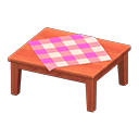 Animal Crossing Items Wooden Table Cherry wood / Pink