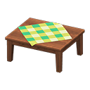 Animal Crossing Items Wooden Table Dark wood / Green