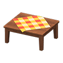 Animal Crossing Items Wooden Table Dark wood / Orange