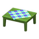 Animal Crossing Items Wooden Table Green / Blue