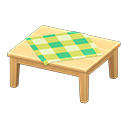 Animal Crossing Items Wooden Table Light wood / Green