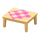 Animal Crossing Items Wooden Table Light wood / Pink