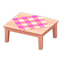 Animal Crossing Items Wooden Table Pink wood / Pink