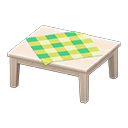 Animal Crossing Items Wooden Table White wood / Green