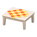 Animal Crossing Items Wooden Table White wood / Orange