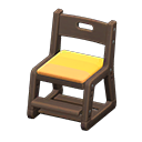 Animal Crossing Items Writing Chair Dark brown / Yellow