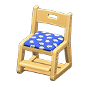 Animal Crossing Items Writing Chair Natural / Blue