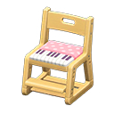 Animal Crossing Items Writing Chair Natural / Pink