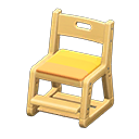 Animal Crossing Items Writing Chair Natural / Yellow