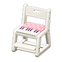 Animal Crossing Items Writing Chair White / Pink