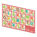 Animal Crossing Items Writing Poster Alphabet