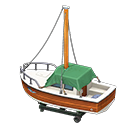 Animal Crossing Items Yacht Dolphin Logo Brown