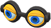 Animal Crossing Items Switch Yellow silly glasses