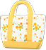 Animal Crossing Items Switch Yellow tiny-flower-print tote bag