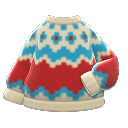 Animal Crossing Items Yodel Sweater Off-white