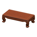 Animal Crossing Items Zen low table Dark wood