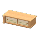 Animal Crossing Items Zen lowboard Light wood